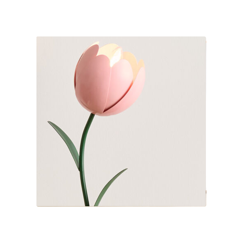 Pink Tulip Plant Table Lamp