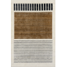 Beige Block Striped Rug
