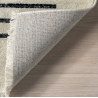 Beige Block Striped Rug