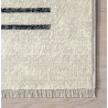 Beige Block Striped Rug