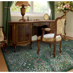 Dark Green Grden Area Rugs