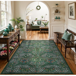 Dark Green Grden Area Rugs
