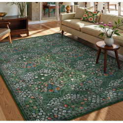 Dark Green Grden Area Rugs