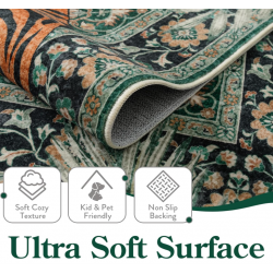 Tiger Faux Wool Area Rug