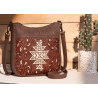 TW Pattern Tooled Collection Crossbody Bag - Brown