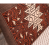 TW Pattern Tooled Collection Crossbody Bag - Brown
