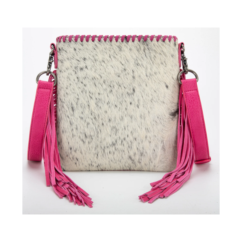 TW Collection Hair-On Cowhide Fringe Concealed Carry Crossbody Bag Pink TW Collection Hair-On Cowhide Fringe Concealed Carry Crossbody Bag Pink