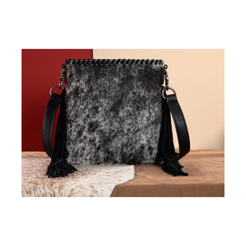 TW Collection Hair-On Cowhide Fringe Concealed Carry Crossbody Bag Grey TW Collection Hair-On Cowhide Fringe Concealed Carry Crossbody Bag Grey
