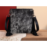 TW Collection Hair-On Cowhide Fringe Concealed Carry Crossbody Bag Grey