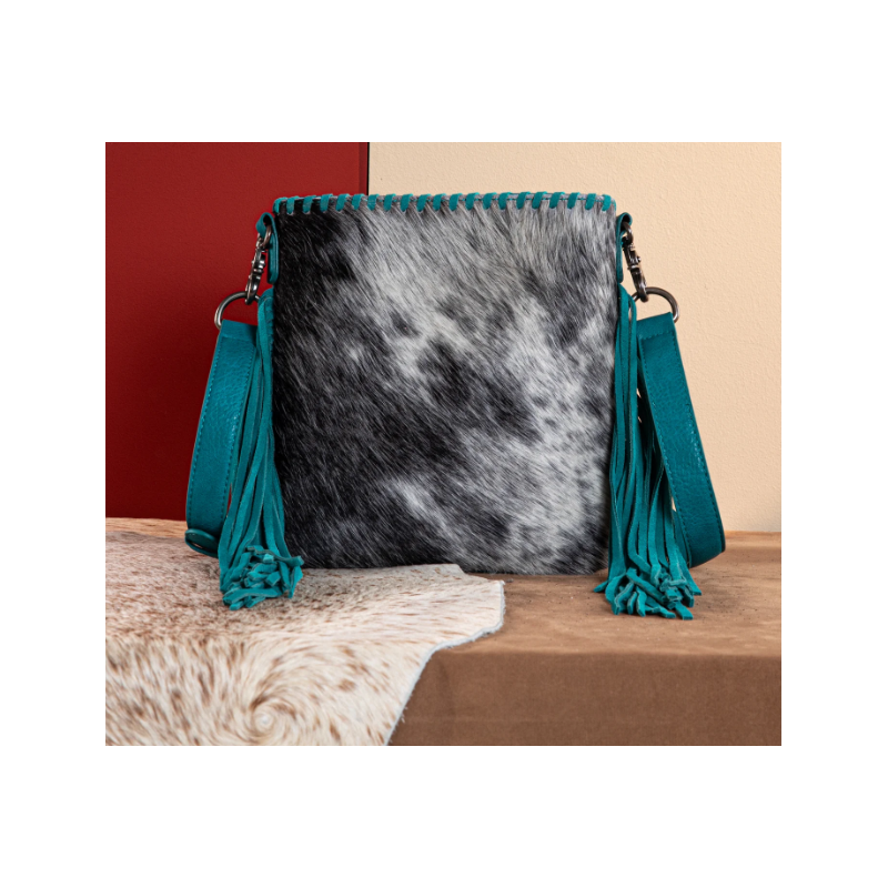 TW Collection Hair-On Cowhide Fringe Concealed Carry Crossbody Bag Turquoise TW Collection Hair-On Cowhide Fringe Concealed Carry Crossbody Bag Turquoise
