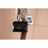 Top Handle Carry Satchel/Laptop Bag/Backpack/Crossbody - Black