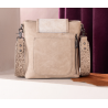 TW Collection Genuine Hair-On Cowhide Tooled Concealed Carry Crossbody Bag - Camel Tan