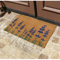 Purple English Lavender Flower Doormat