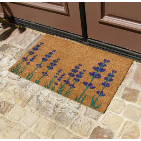 Purple English Lavender Flower Doormat