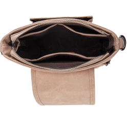 TW Collection Genuine Hair-On Cowhide Tooled Concealed Carry Crossbody Bag - Camel Tan