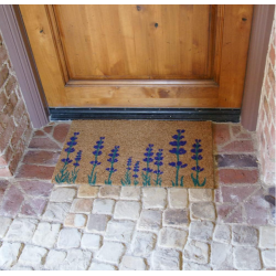 Purple English Lavender Flower Doormat