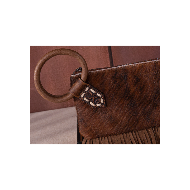 copy of TW Collection Genuine Hair-On Cowhide Ring Handle Bag - Brown copy of TW Collection Genuine Hair-On Cowhide Ring Handle Bag - Brown