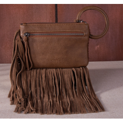copy of TW Collection Genuine Hair-On Cowhide Ring Handle Bag - Brown
