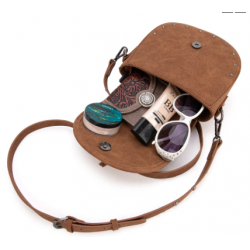 Saddle Bag Crossbody - Brown