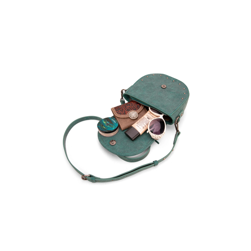 TW Pattern Tooled Collection Crossbody Bag - Brown 的副本 的副本 的副本 的副本 的副本 的副本 的副本