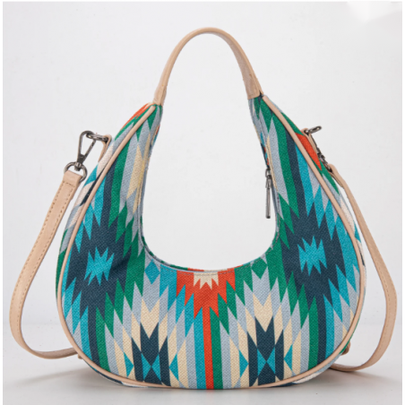 TW Pattern Tooled Collection Crossbody Bag - Brown 的副本 的副本 的副本 的副本 的副本 的副本 的副本