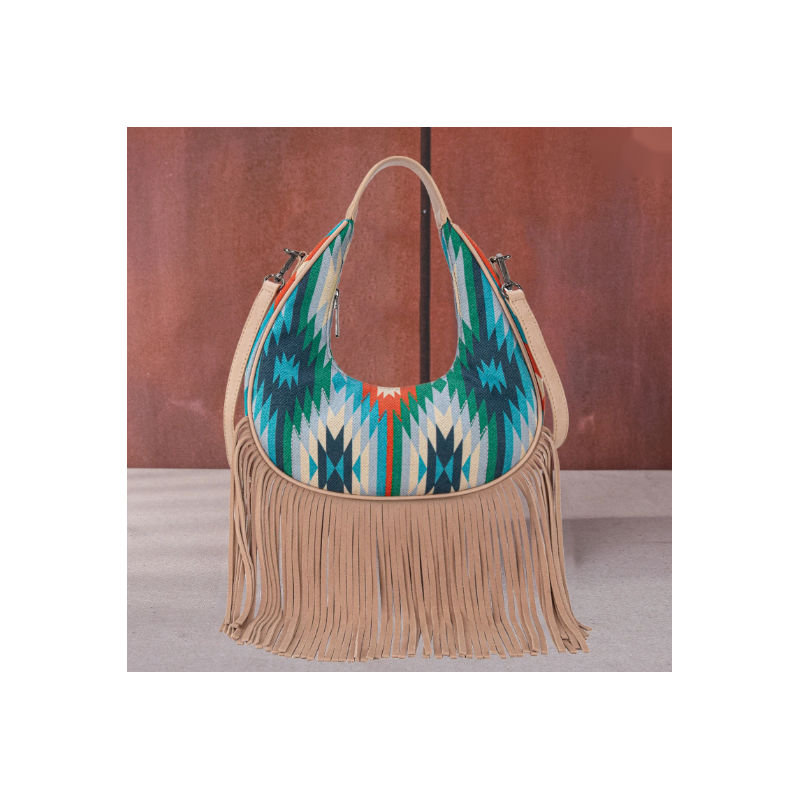 TW Pattern Tooled Collection Crossbody Bag - Brown 的副本 的副本 的副本 的副本 的副本 的副本 的副本