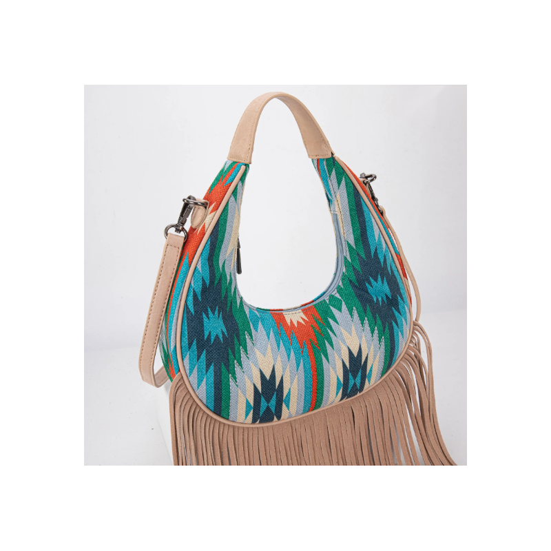 TW Pattern Tooled Collection Crossbody Bag - Brown 的副本 的副本 的副本 的副本 的副本 的副本 的副本