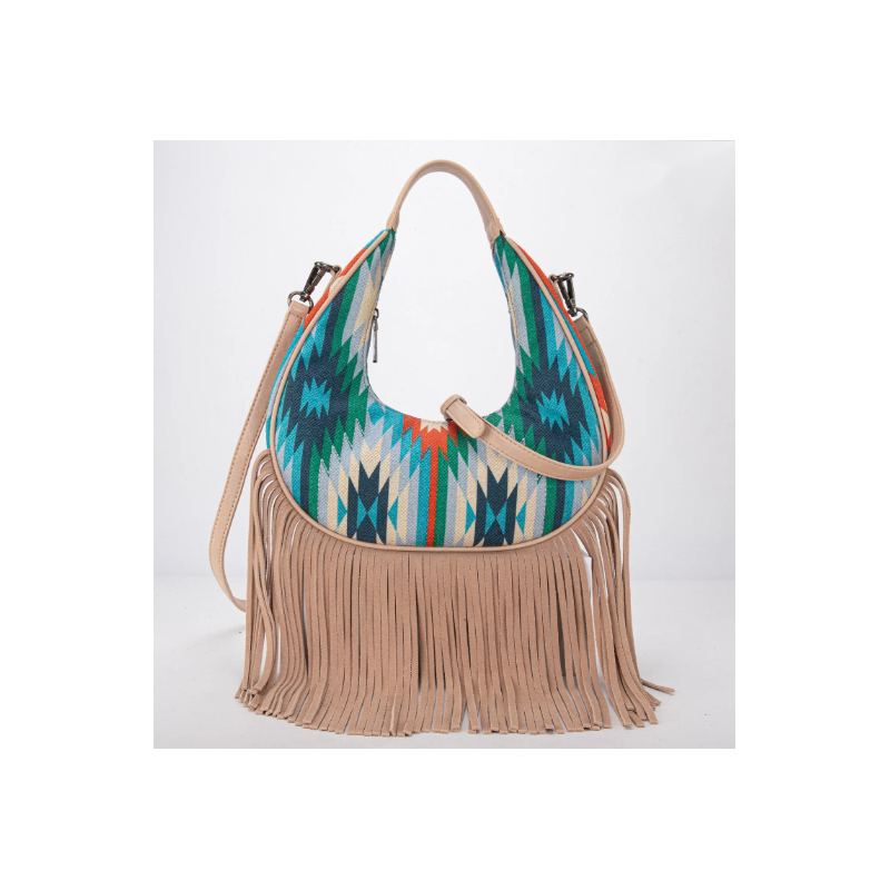 TW Pattern Tooled Collection Crossbody Bag - Brown 的副本 的副本 的副本 的副本 的副本 的副本 的副本