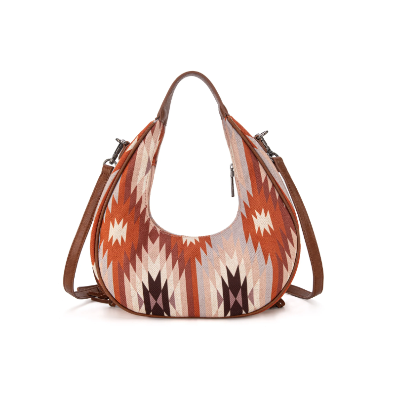 Crescent Crossbody Bag - Brown