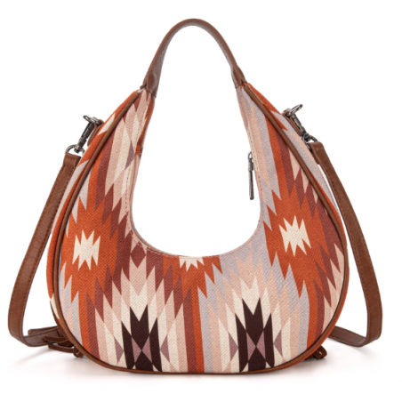 Crescent Crossbody Bag - Brown