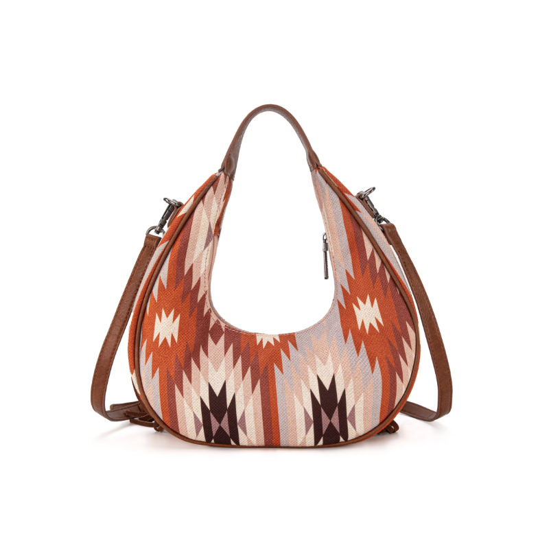 Crescent Crossbody Bag - Brown