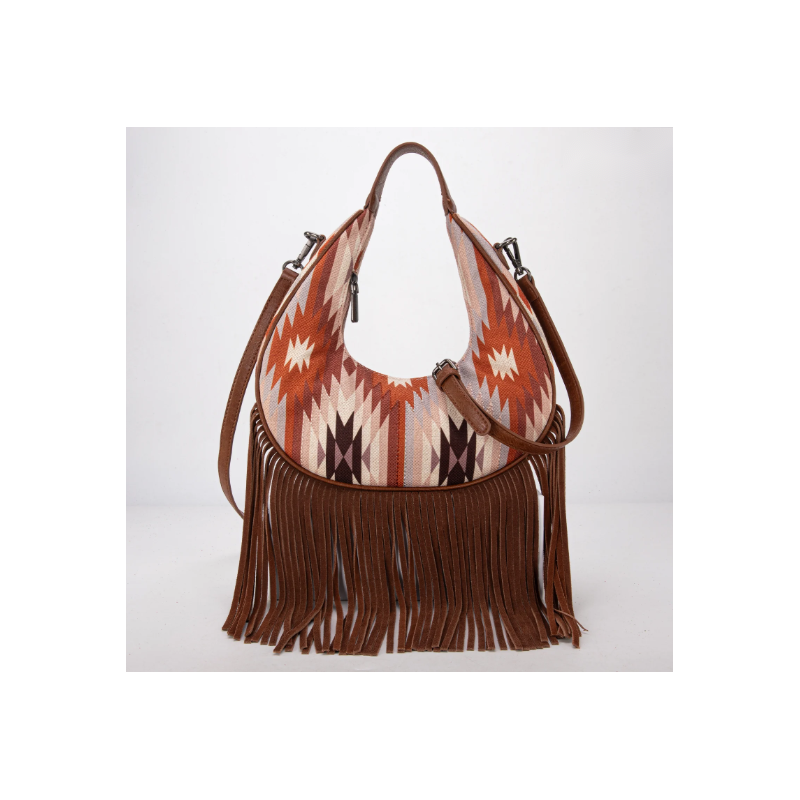 Crescent Crossbody Bag - Brown