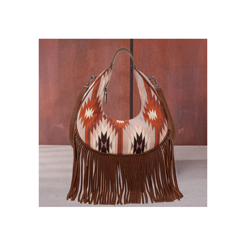 Crescent Crossbody Bag - Brown