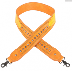 TB Western Guitar Style Croc Print Crossbody Strap - Yellow