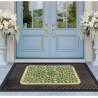 Spring Green Floral Decorative Doormat, Seasonal Summer Low-Profile Switch Rug Door Mat Floor Mat for Indoor Outdoor
