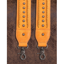 TB Western Guitar Style Croc Print Crossbody Strap - Yellow