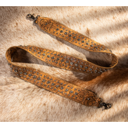 TW Pattern Tooled Collection Crossbody Bag - Brown 的副本 的副本 的副本 的副本 的副本 的副本 的副本