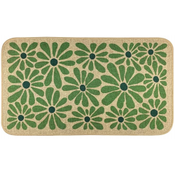 Spring Green Floral Decorative Doormat, Seasonal Summer Low-Profile Switch Rug Door Mat Floor Mat for Indoor Outdoor
