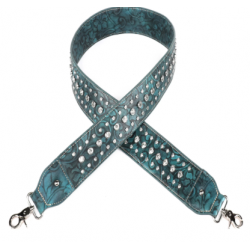 TB's Western Bling Bling Guitar Style Crossbody Strap - Dark Green