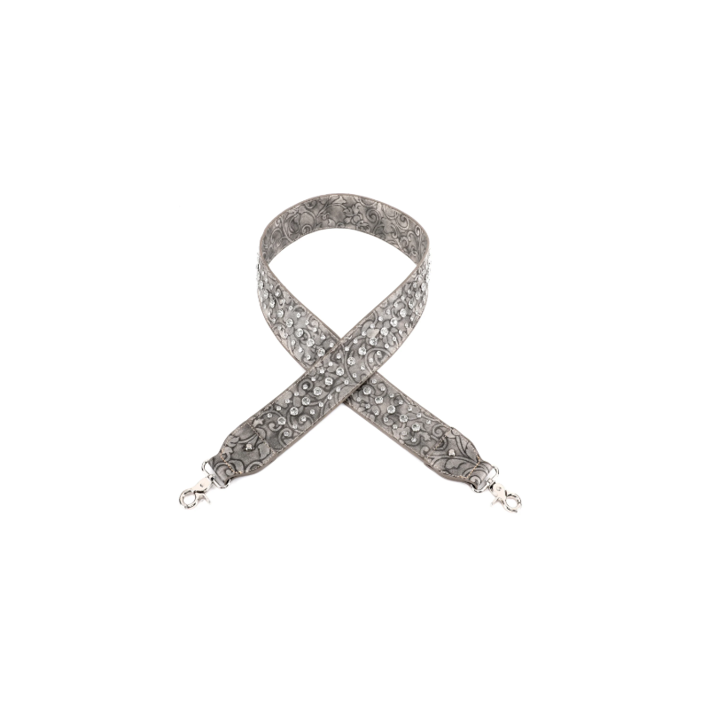 TB's Western Bling Bling Guitar Style Crossbody Strap - Light Grey TB's Western Bling Bling Guitar Style Crossbody Strap - Light Grey