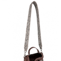 TB's Western Bling Bling Guitar Style Crossbody Strap - Light Grey