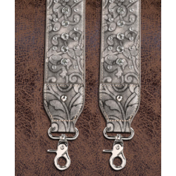TB's Western Bling Bling Guitar Style Crossbody Strap - Light Grey