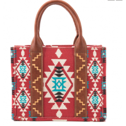 TW CollectionSmall Tote/Crossbody and Card Case Set 2Pc- Burgundy -Red