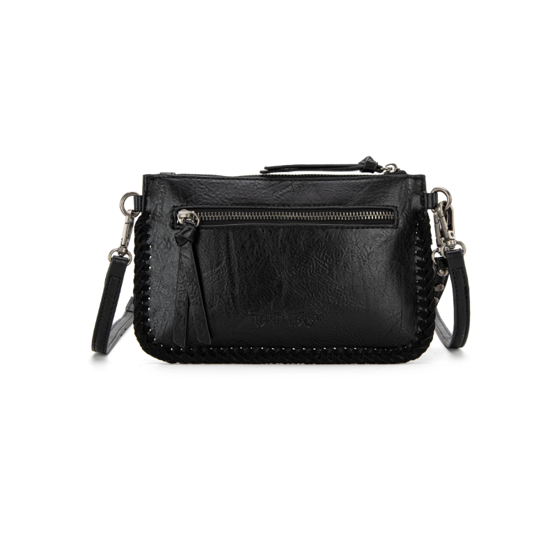 TW Pattern Tooled Collection Crossbody Bag - Brown 的副本 的副本 的副本 的副本 的副本 的副本