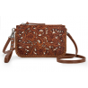 TW Collection - Leather Floral Tooled Collection Clutch - Brown