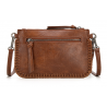 TW Collection - Leather Floral Tooled Collection Clutch - Brown