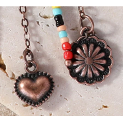 TB's Rustic Beaded Long Dangle Chain Beaded Ear Cuff - Brown