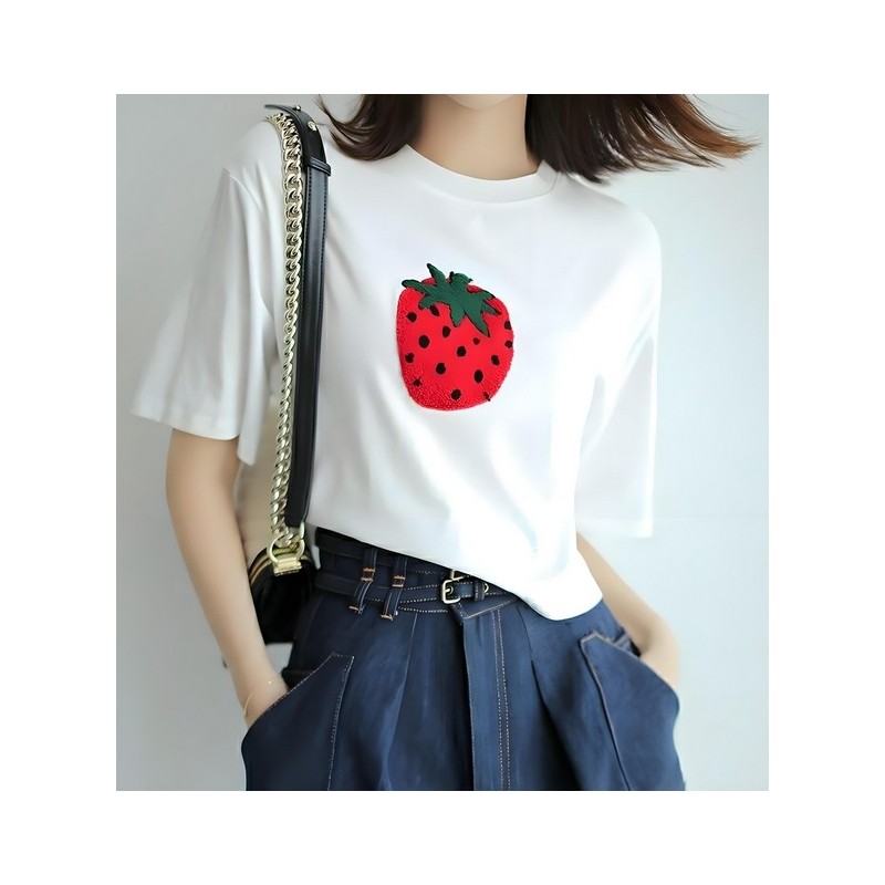 Cotton Strawberry T-Shirt white Cotton Strawberry T-Shirt white