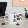 Cute Black Cat Coffee Mug 11oz Funny Tuxedo Kitty Ceramic Tea Cup Gift