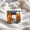 Funny Cat Mug Colorful Cats 11oz Cute Coffee Cup Gift for Cat Lovers